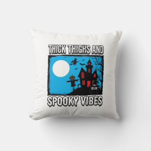 太もも スプーキー ヴァイブス ハロウィン Tシャツ デザイン_1 クッション