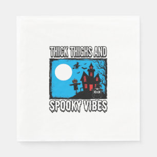 太もも スプーキー ヴァイブス ハロウィン Tシャツ デザイン_1 スタンダードランチョンナプキン
