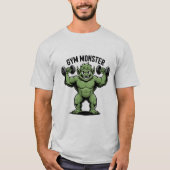 太りおもしろい漫画を持ち上げるジム Tシャツ (正面)