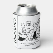 太りすぎの肥満の男性がフィット保しようとすおもしろいる 缶クーラー (缶正面)