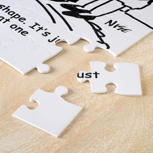 太り過ぎた肥満の人は形を保固めようとする ジグソーパズル (側面)