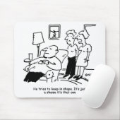 太り過ぎた肥満の人は形を保固めようとする マウスパッド (マウス)