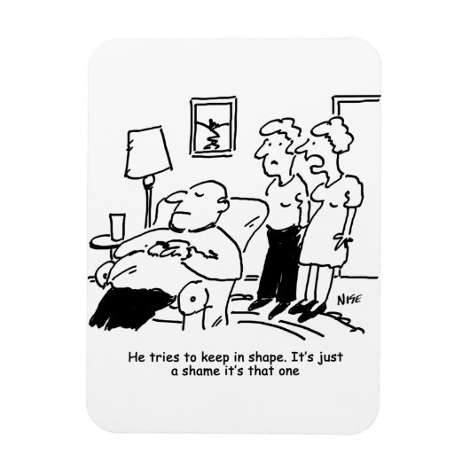 太り過ぎた肥満の人は形を保固めようとする マグネット (縦)