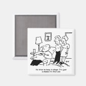 太り過ぎで肥満の男性が体に合わ保せようおもしろいと マグネット (正面/裏面)