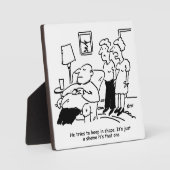 太り過ぎの肥満の男性がフィット保する フォトプラーク (正面)