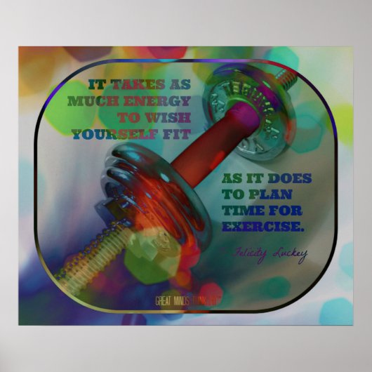 太カラフルさ017のジムポスター ポスター (正面)