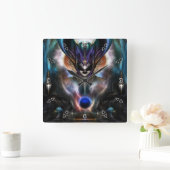 太主山才の精霊Wd スクエア壁時計 (ホーム)