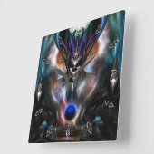 太主山才の精霊Wd スクエア壁時計 (傾斜)