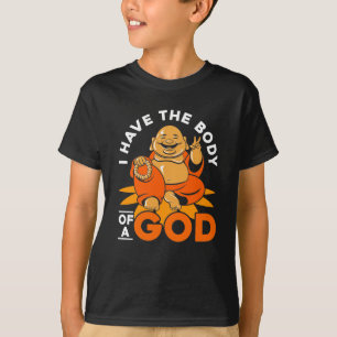 太体オブアゴッドブッダジムおもしろいフィットネス Tシャツ