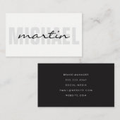 太字とイタリック体のテキスト 名刺 (正面/裏面)