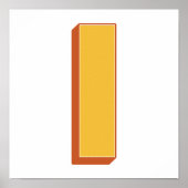 太字のイニシャルIモノグラムのレターアートポスター ポスター (正面)