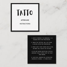 太字のグラフィティ柄 タトゥーアフターケアの説明