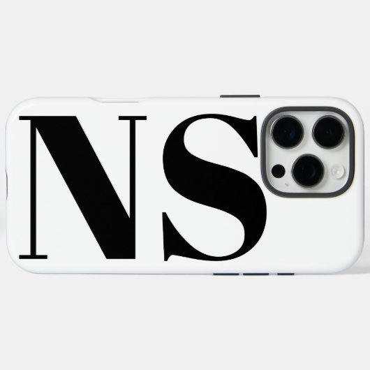太字のタイポグラフィが印象的なモノグラムイニシャル Case-Mate iPhoneケース (裏面 (横))