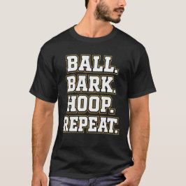 太字のバーシティドッグバスケットボールデザイン Tシャツ