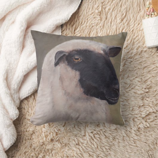 太字のヒツジの芸術の枕 クッション (ブランケット)