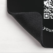 太字の円形テキストのビジネス名付きQRコード マウスパッド (コーナー)