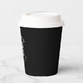 太字の円形テキストのビジネス名付きQRコード 紙コップ (左)