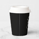 太字の円形テキストのビジネス名付きQRコード 紙コップ (右)