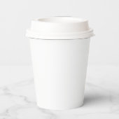 太字の円形テキストのビジネス名付きQRコード 紙コップ (裏面)