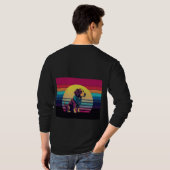 太字の犬のイラスト ペット愛好家のTシャツ Tシャツ (裏面フル)