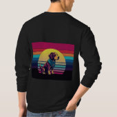太字の犬のイラスト ペット愛好家のTシャツ Tシャツ (裏面)