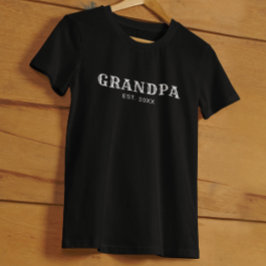 太字の白いタイポグラフィでおじいちゃんが確立 Tシャツ