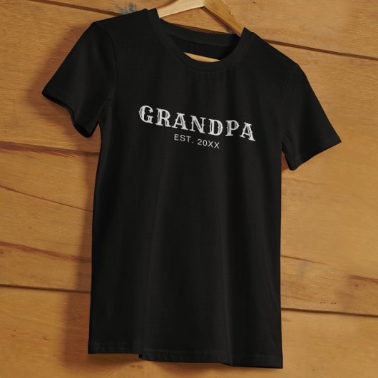 太字の白いタイポグラフィでおじいちゃんが確立 Tシャツ