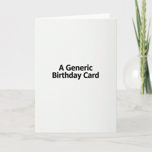 太字の誕生日カード カード (正面)