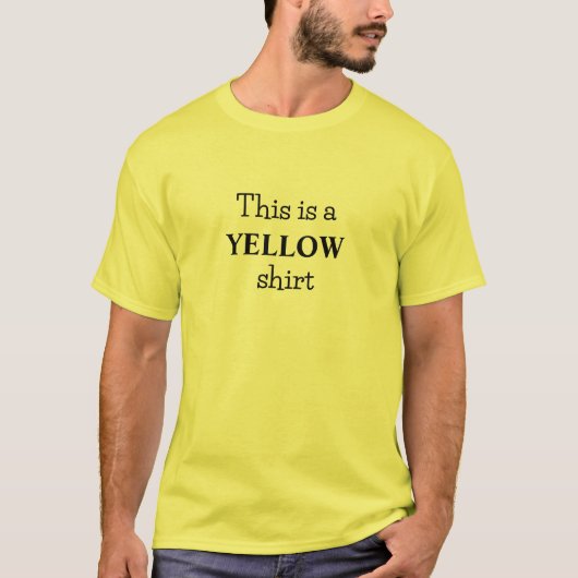 太字の黄色スローガンTシャツ Tシャツ (正面)