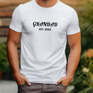 太字の黒いタイポグラフィでおじいちゃんが設立 Tシャツ