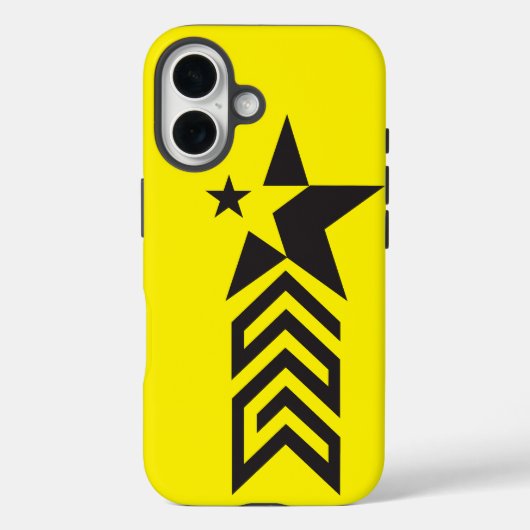 太字の黒い幾何学星 Case-Mate iPhoneケース (裏面)