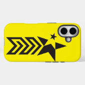 太字の黒い幾何学星 Case-Mate iPhoneケース (裏面 (横))