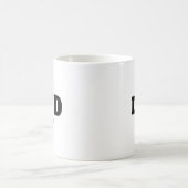 太字の黒と白のテキスト 設立年 お父さん コーヒーマグカップ (中央)