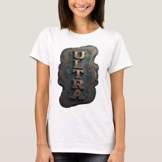 太字ゴールド ULTRA 太字デザイン Tシャツ (正面)