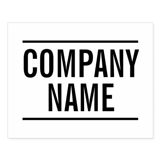 太字スタイル - 会社名 - 企業/会社 ラバースタンプ (インプリント)