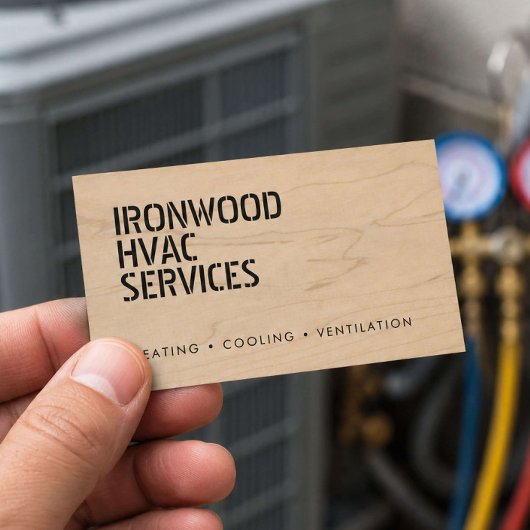 太字ステンシルHVAC 名刺
