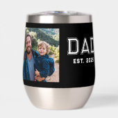 太字タイポグラフィの「Dad Established」ブラックフォト (正面)