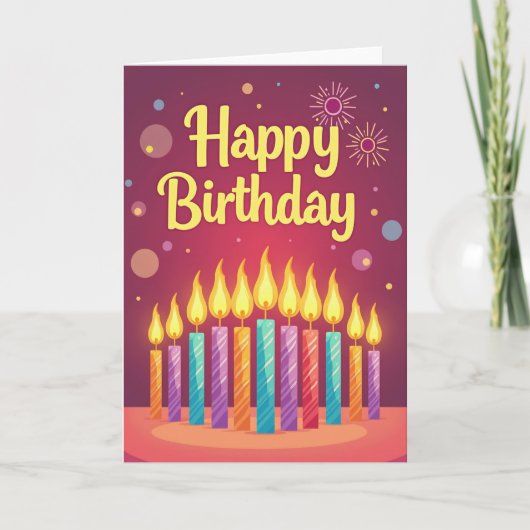 太字タイポグラフィー 誕生日カード カード (正面)