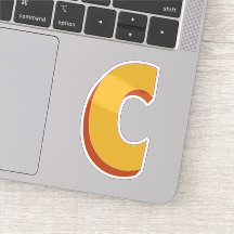 太字3DタイプフォントのイニシャルCモノグラム