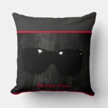「太字」の黒い顔寝るコットンTシャツ