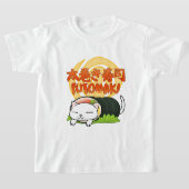 太巻寿司猫 Tシャツ (レイダウン)