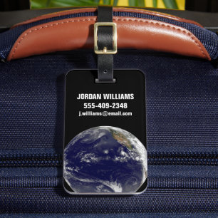 太平洋に3つの熱帯低気圧がある地球。 ラゲッジタグ