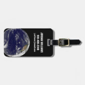 太平洋に3つの熱帯低気圧がある地球。 ラゲッジタグ (正面横)