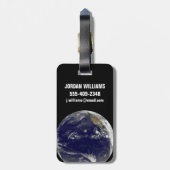 太平洋に3つの熱帯低気圧がある地球。 ラゲッジタグ (裏面縦)