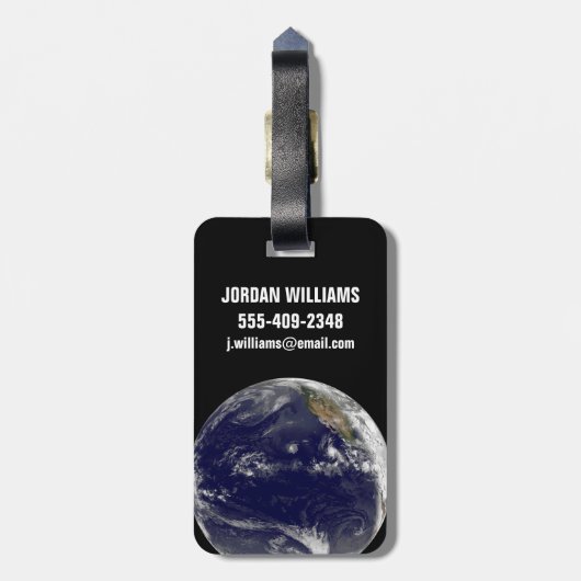 太平洋に3つの熱帯低気圧がある地球。 ラゲッジタグ (裏面縦)