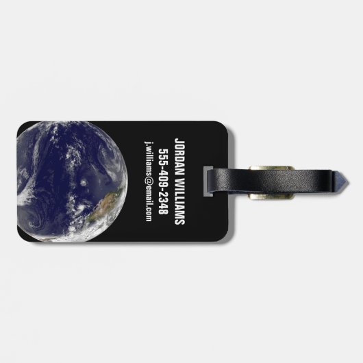 太平洋に3つの熱帯低気圧がある地球。 ラゲッジタグ (裏面横)