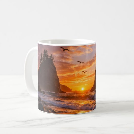 太平洋のサンセット コーヒーマグカップ (正面左)