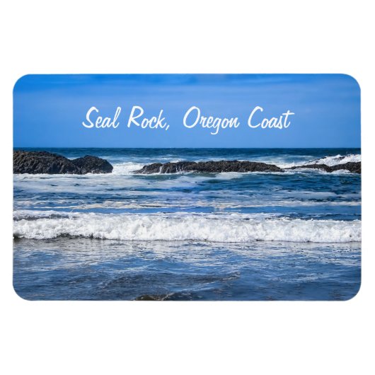 太平洋のシールロックオレゴン海岸海 マグネット (横)