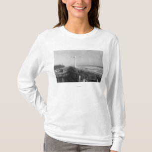 太平洋のビーチ、WA -中国への印のマイル Tシャツ