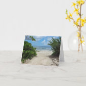 太平洋のメッセージカードへの道 カード (黄色い花)